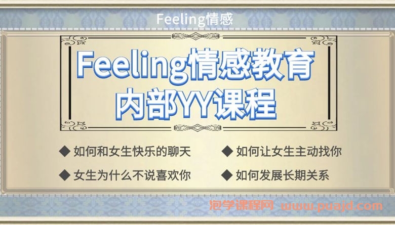 Feeling情感教育内部yy课程